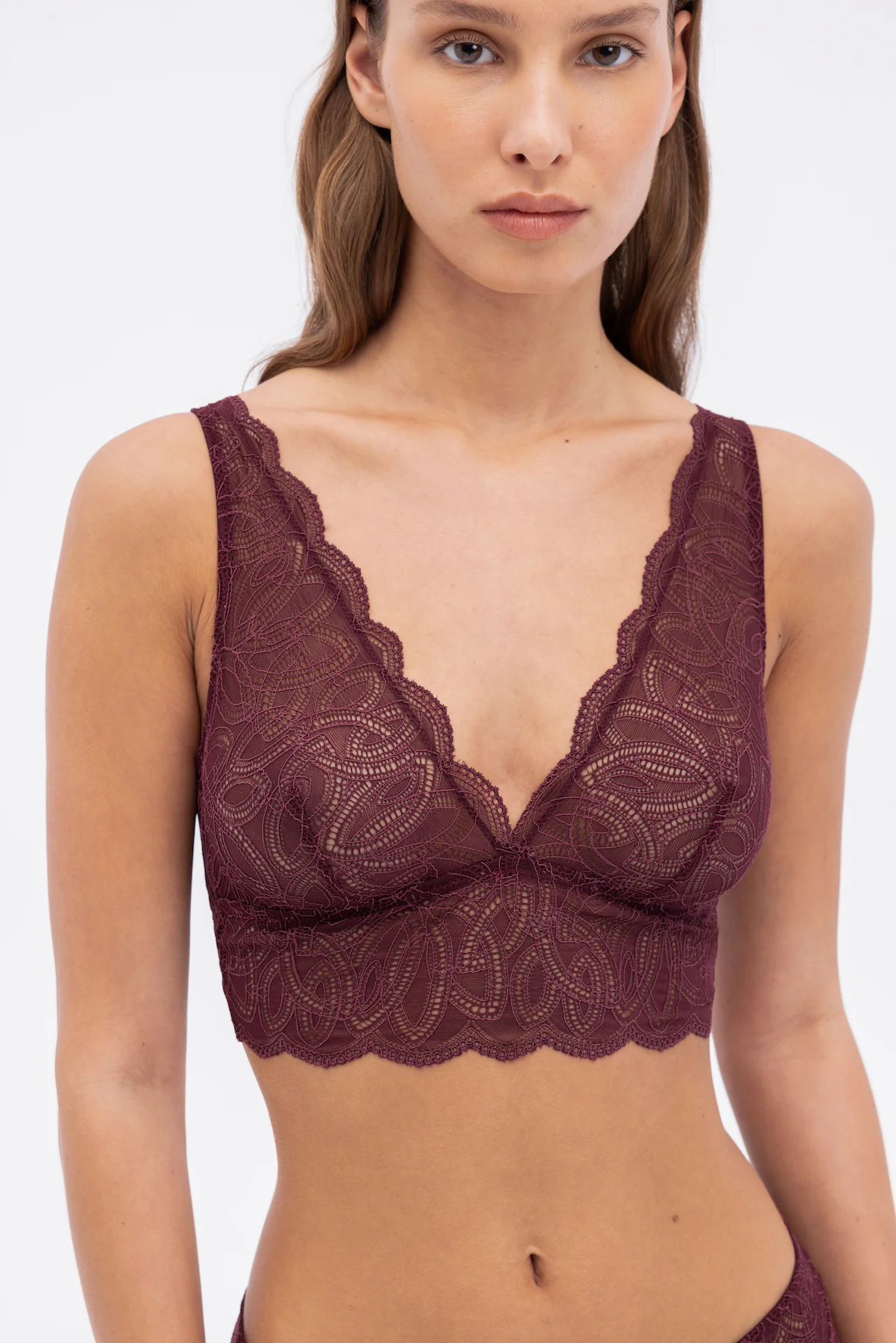 Dahlia Soft Plunge Bra | Cherry Lacquer - Image 2
