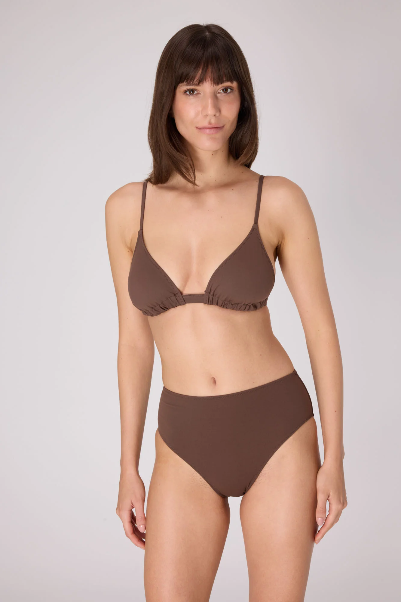 Essential High Waist Bikini Bottom | Choco - Image 3
