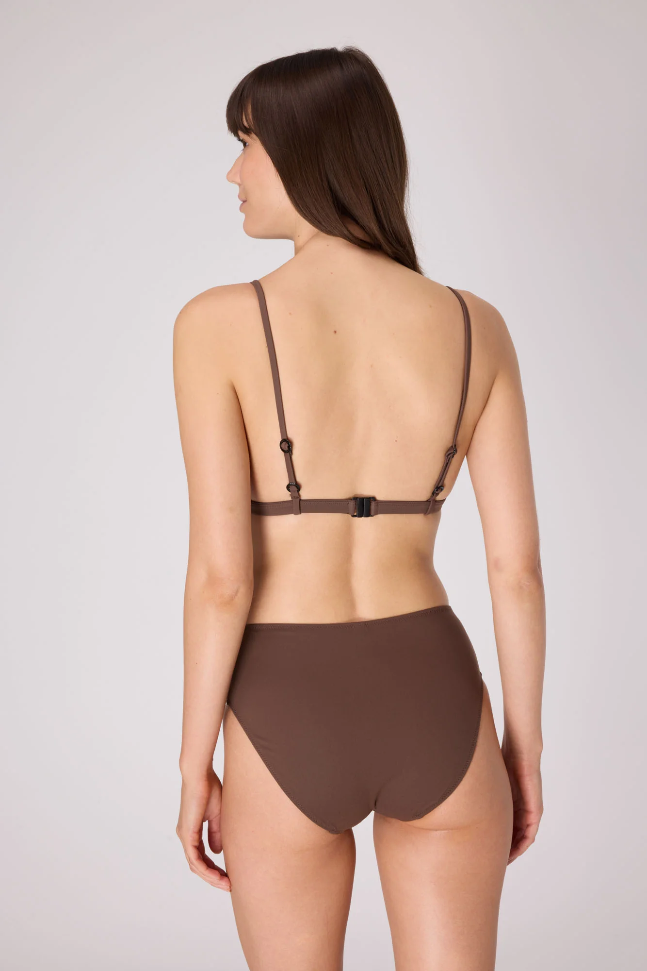 Essential High Waist Bikini Bottom | Choco - Image 4