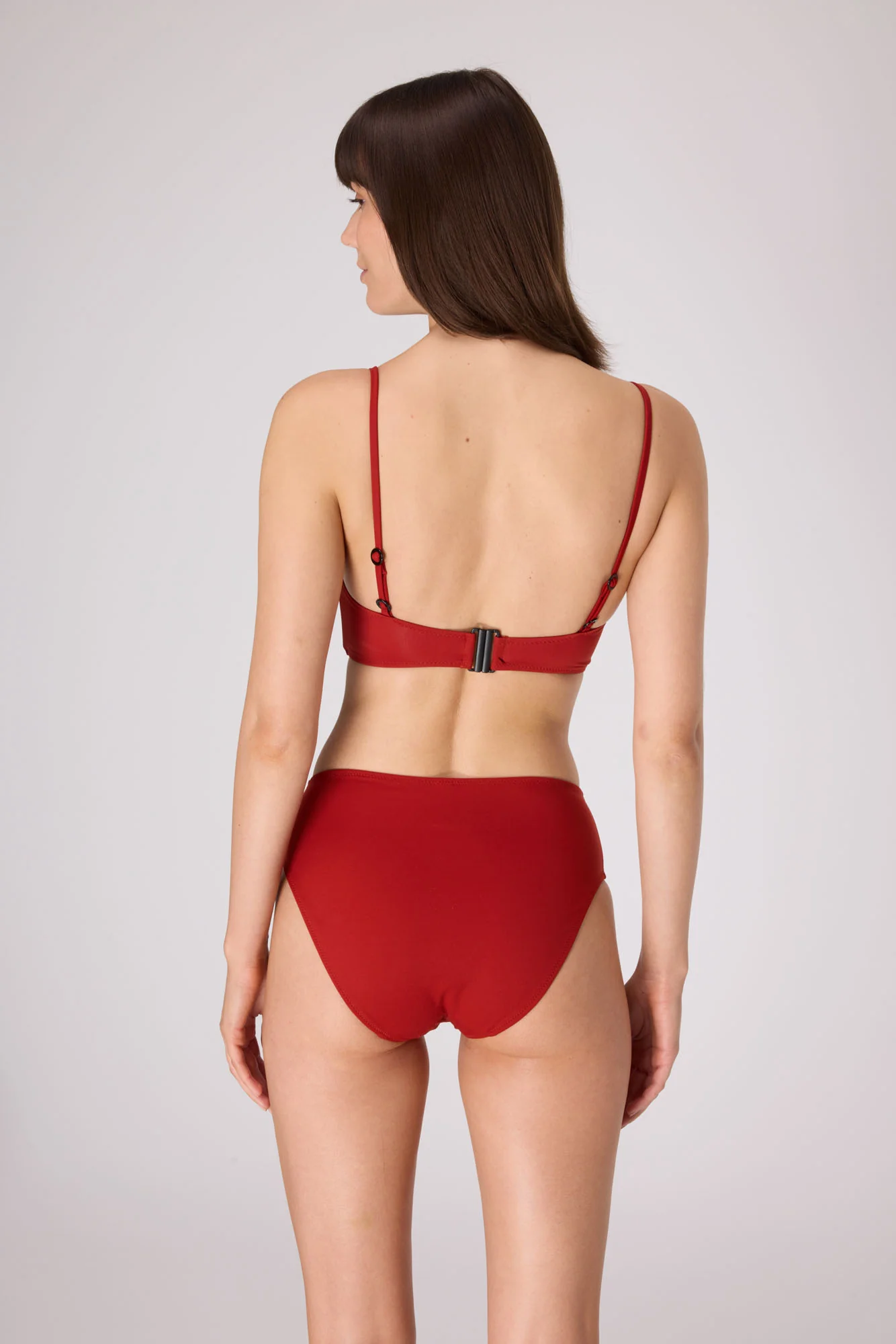 Essential High Waist Bikini Bottom | Crimson - Image 6