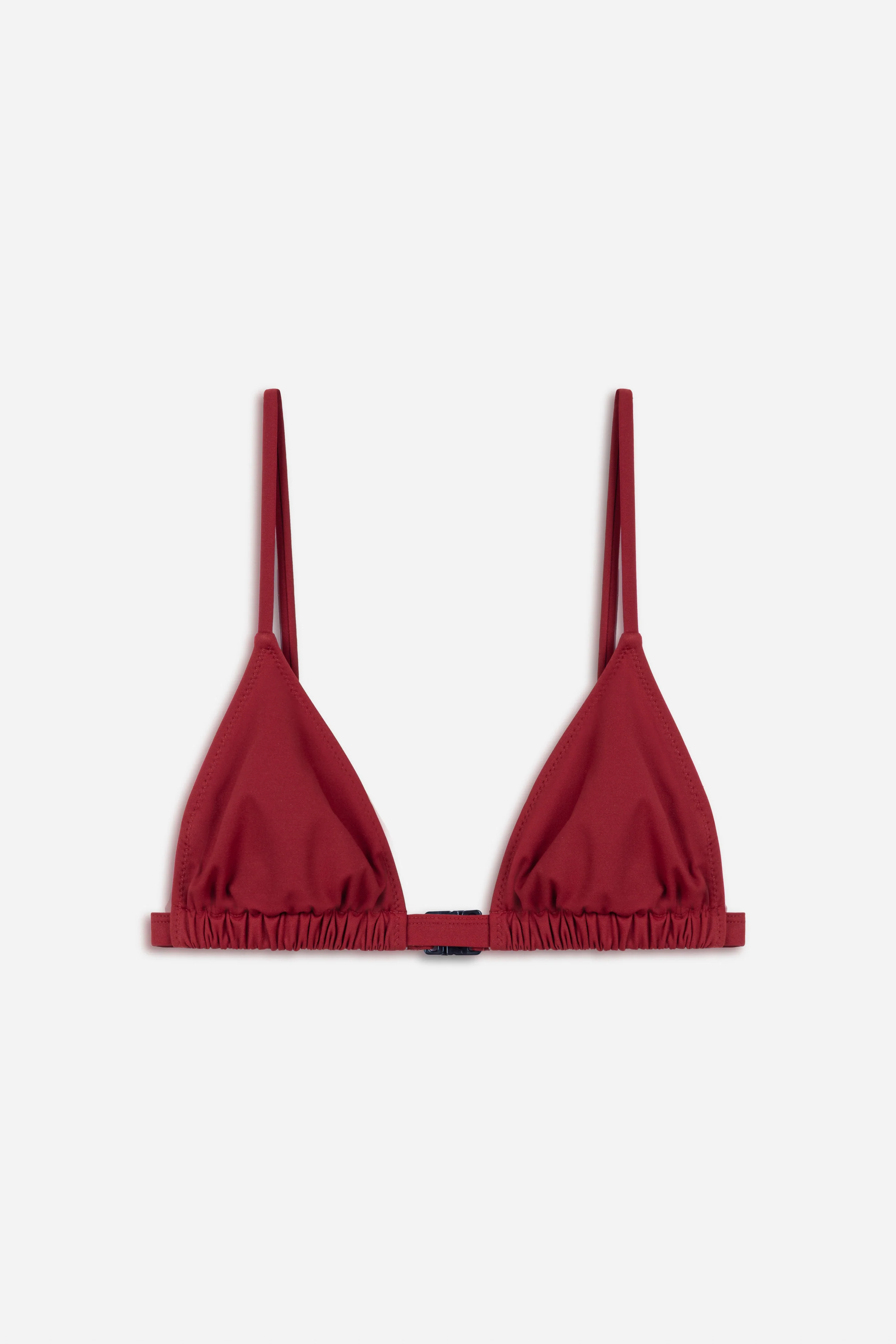 Essential Triangle Bikini Top | Crimson