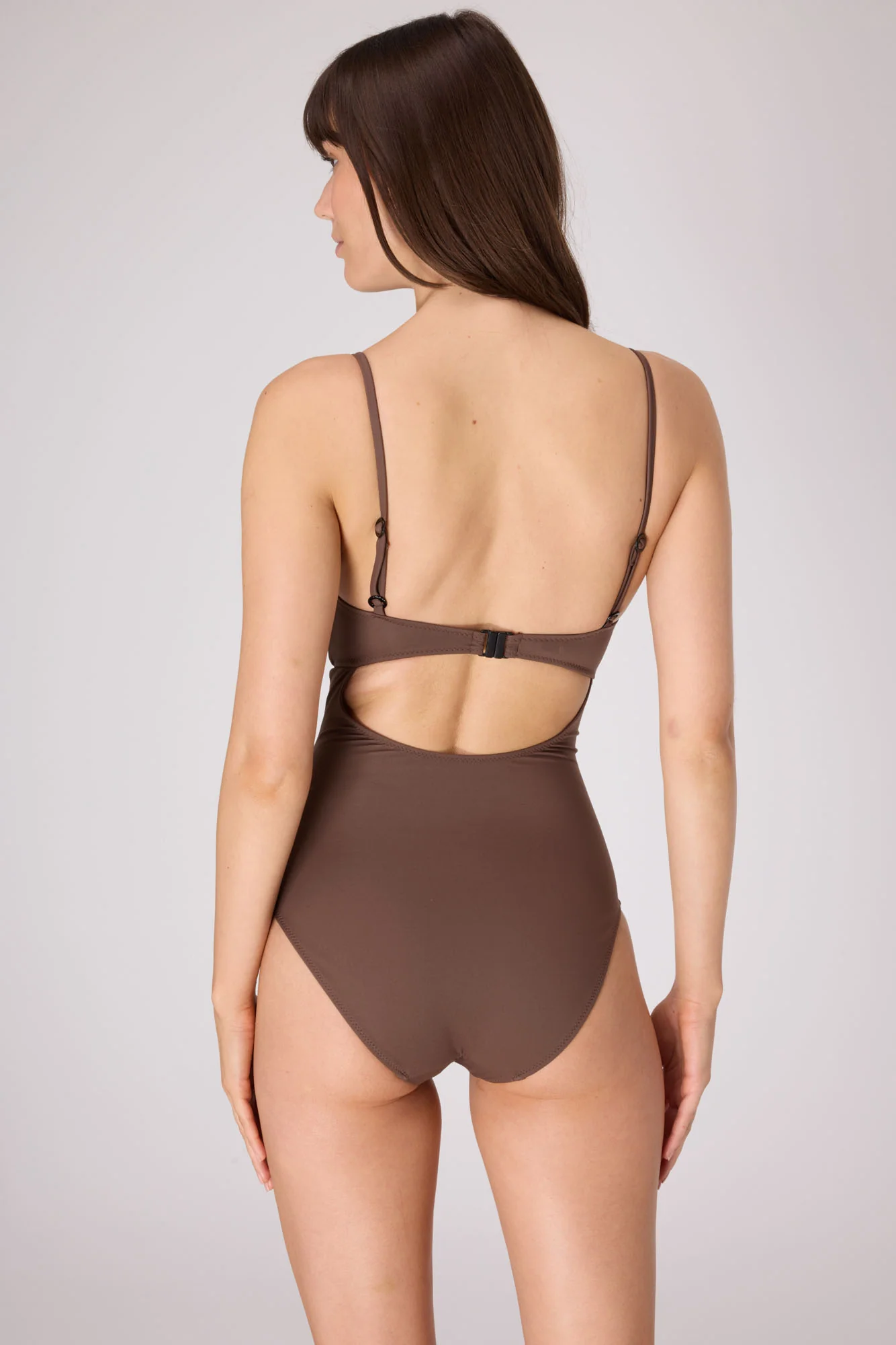 Essential U/W Cut Out One Piece Suit | Choco - Image 4