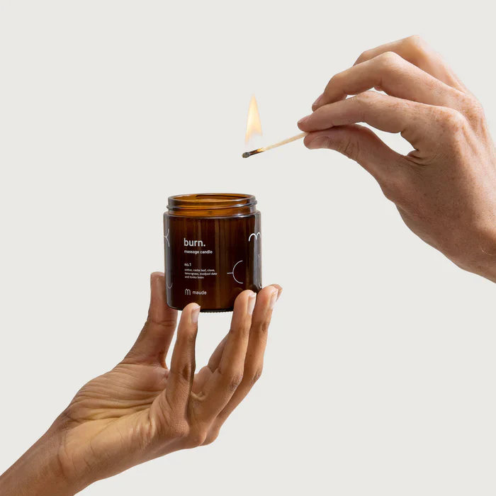 Maude Burn No.1 - Soy Massage Oil Candle | Accessories - Image 2