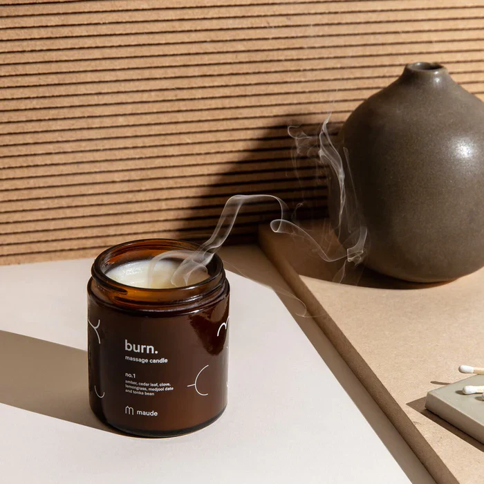Maude Burn No.1 - Soy Massage Oil Candle | Accessories - Image 3