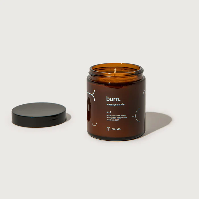 Maude Burn No.1 - Soy Massage Oil Candle | Accessories - Image 4