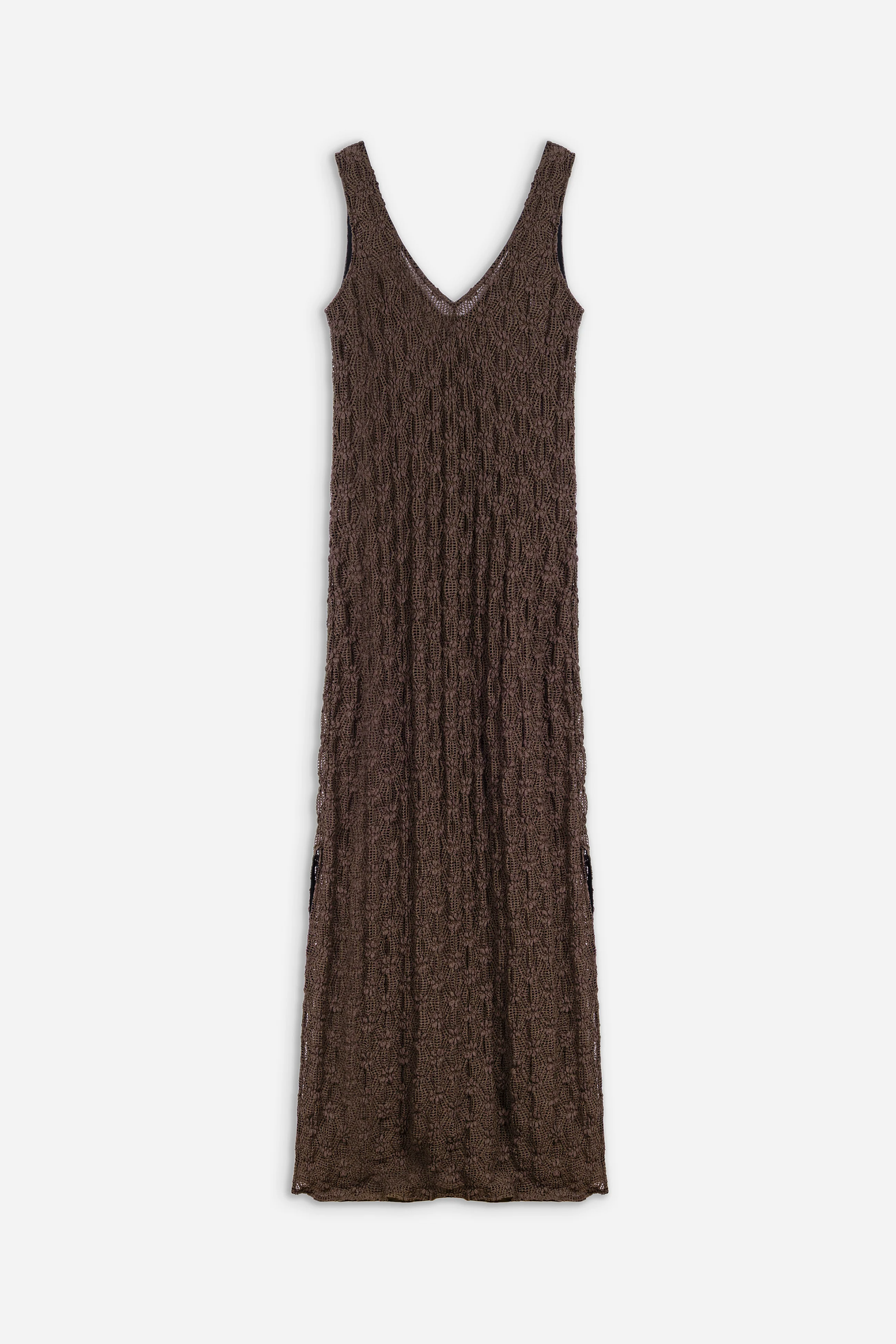 Handloom Maxi Dress  | Choco