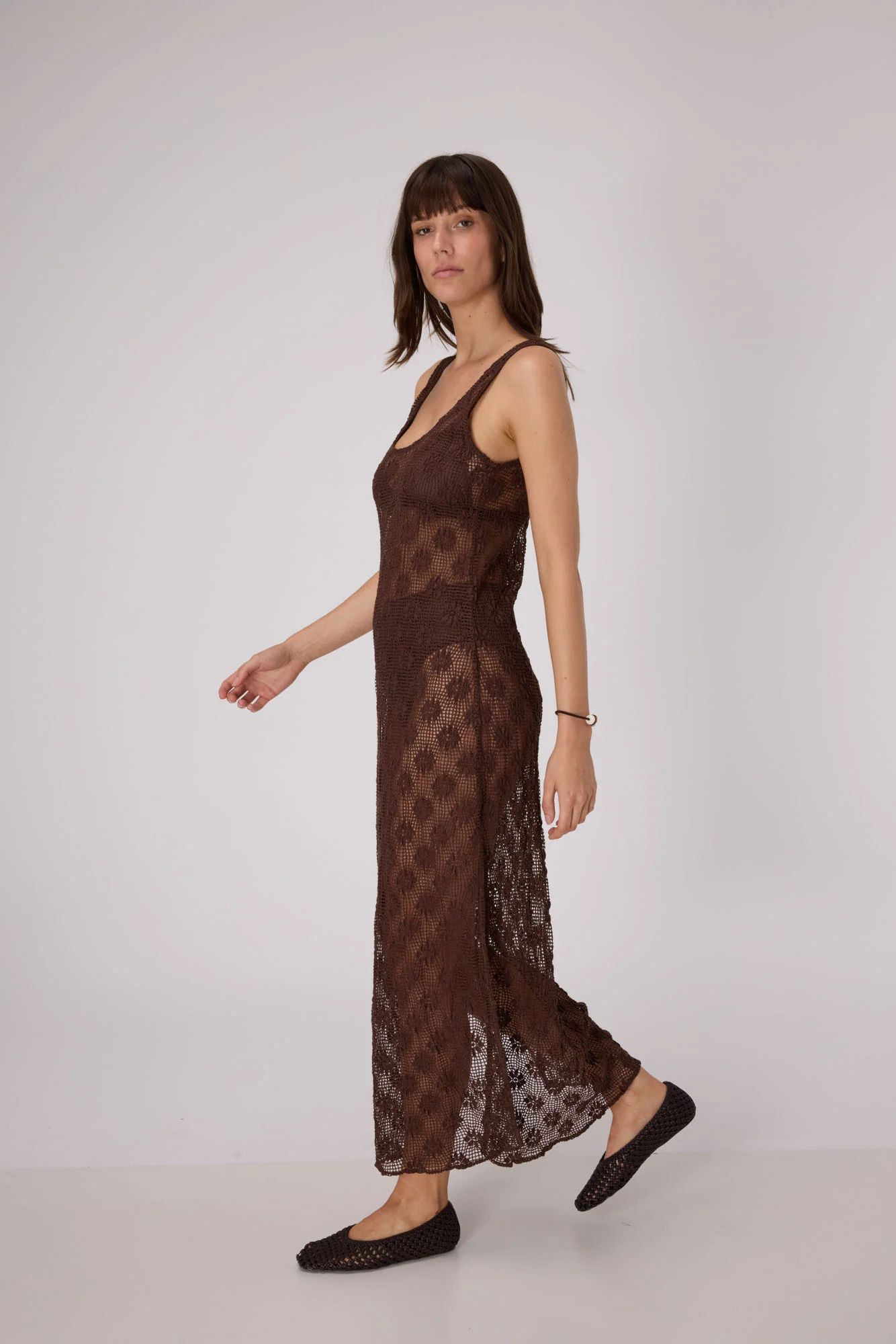 Handloom Maxi Dress  | Choco - Image 3