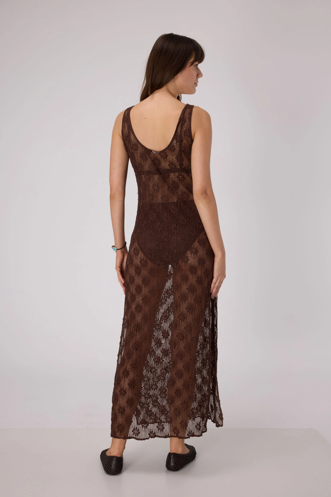Handloom Maxi Dress  | Choco - Image 4