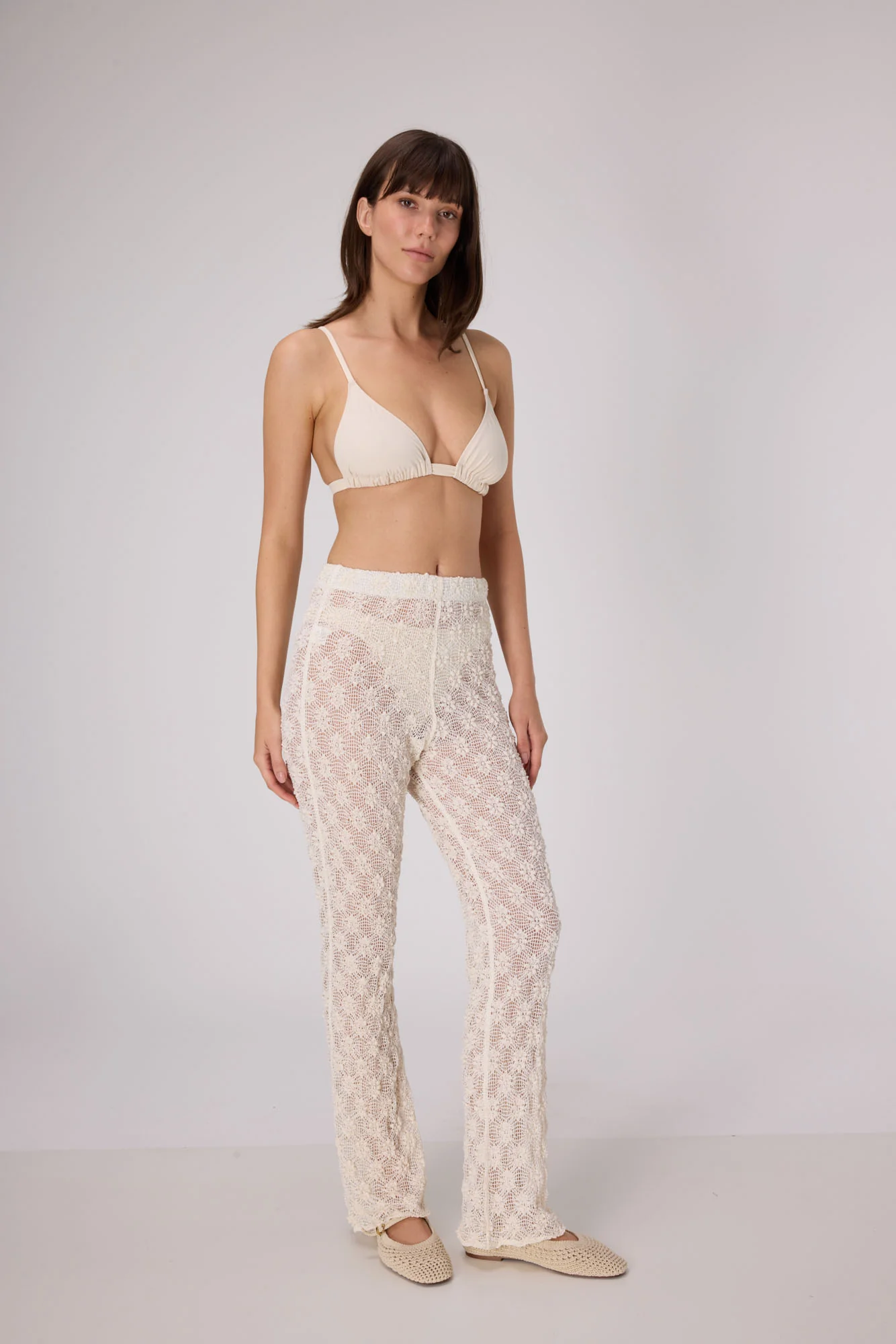 Handloom Pants  | Cream - Image 2
