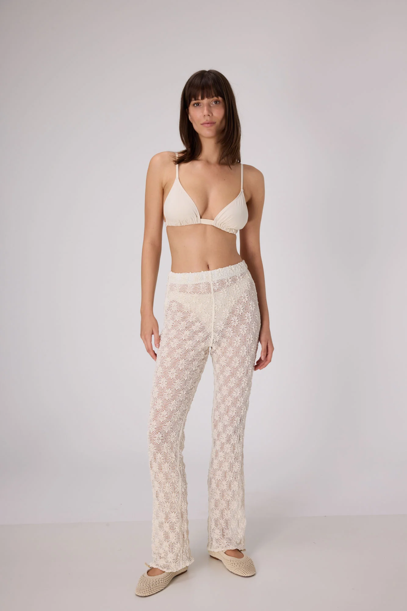 Handloom Pants  | Cream - Image 3