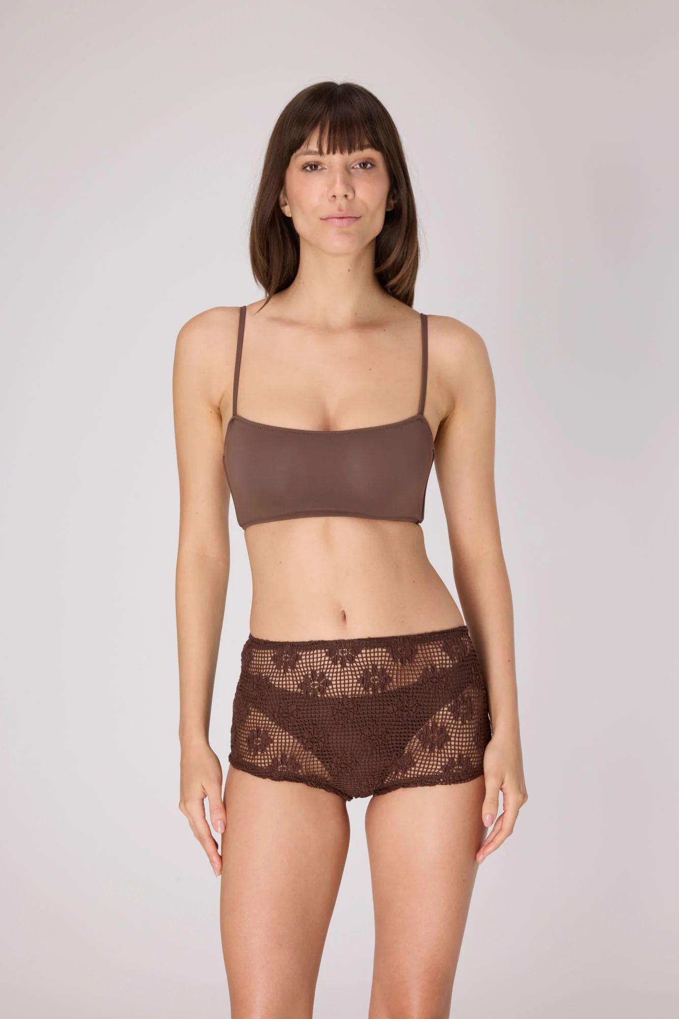 Handloom Shorts  | Choco - Image 2