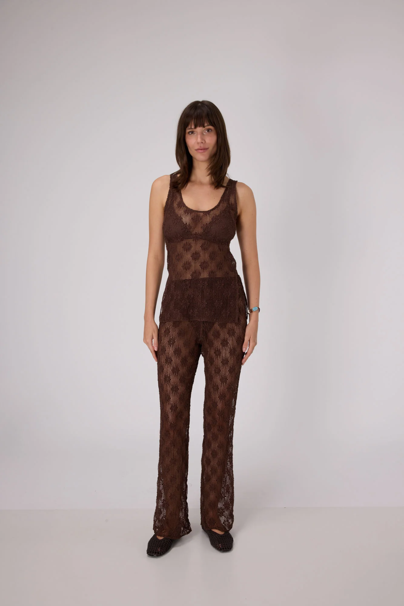 Handloom Tank Top  | Choco - Image 4