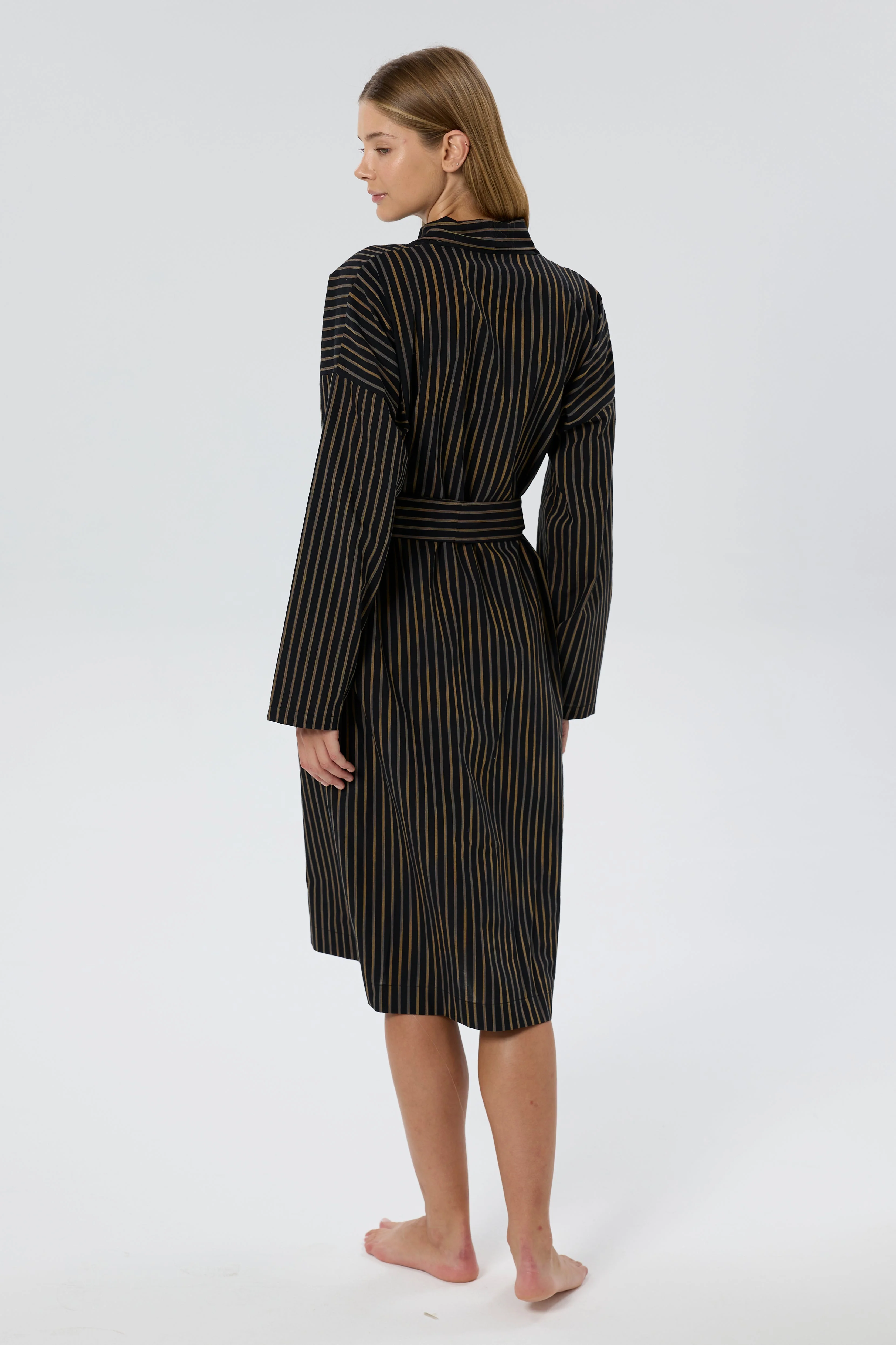 Hollywood Robe | Black Striped - Image 3