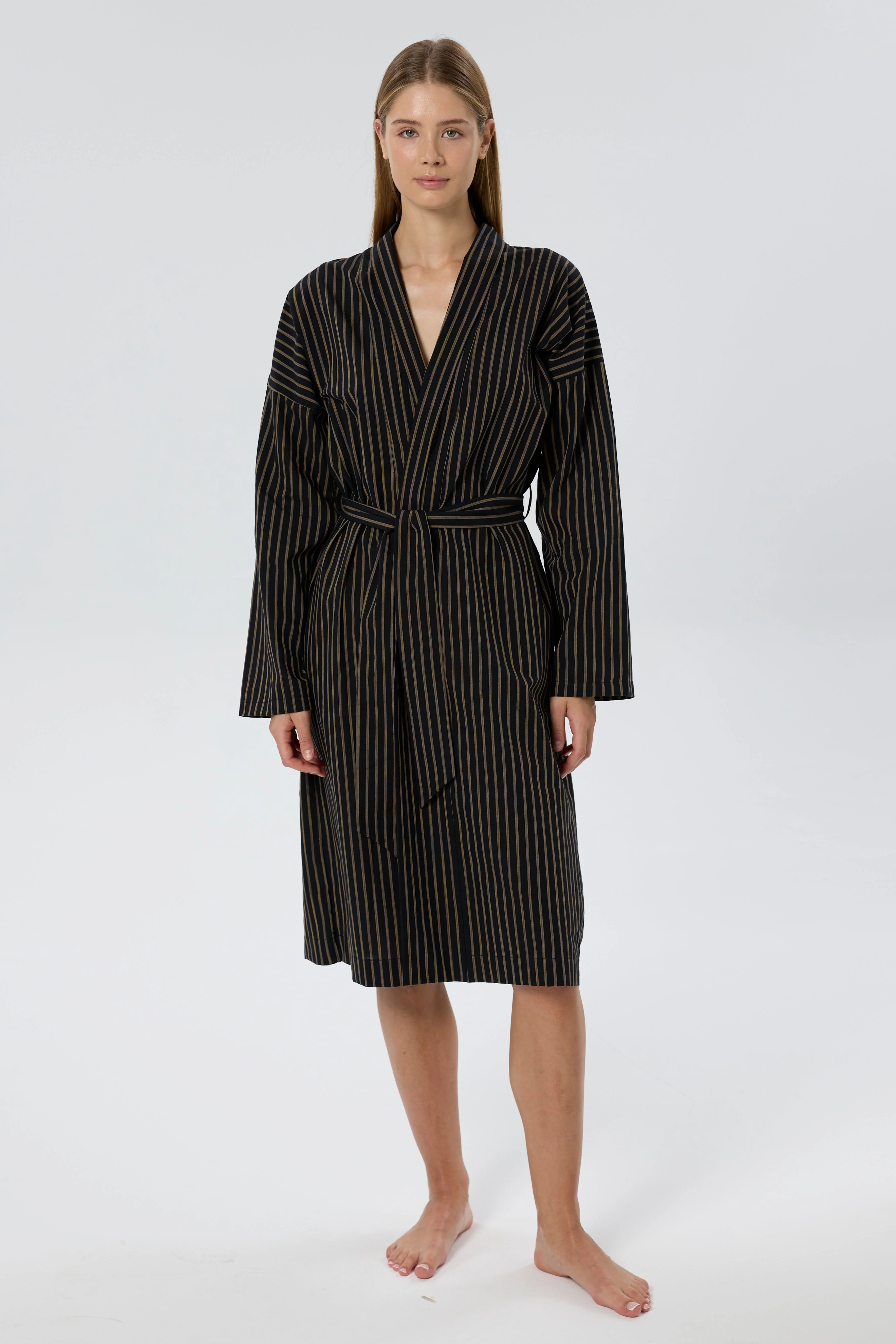 Hollywood Robe | Black Striped - Image 4