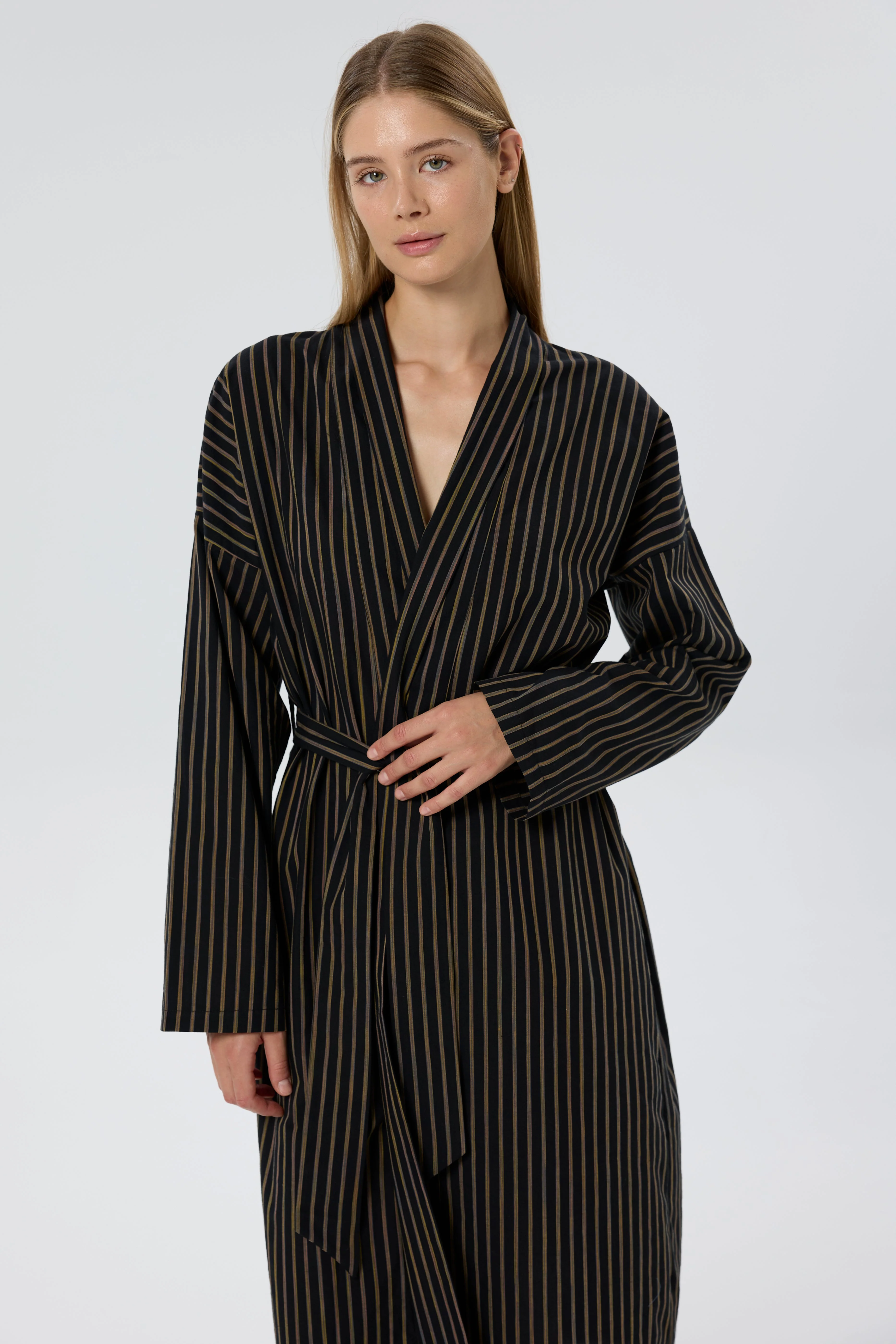 Hollywood Robe | Black Striped - Image 5