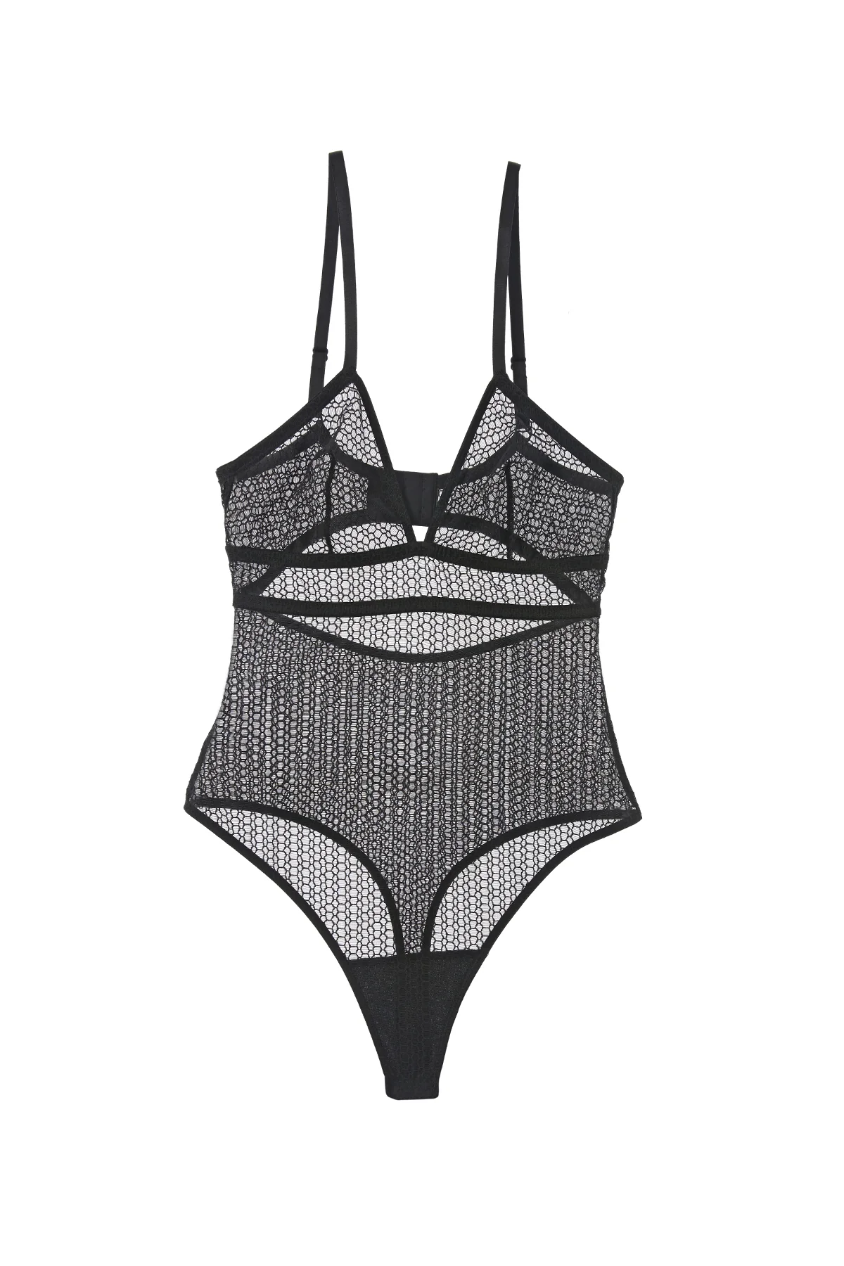 Honeycomb Soft Cup Bodysuit | Black