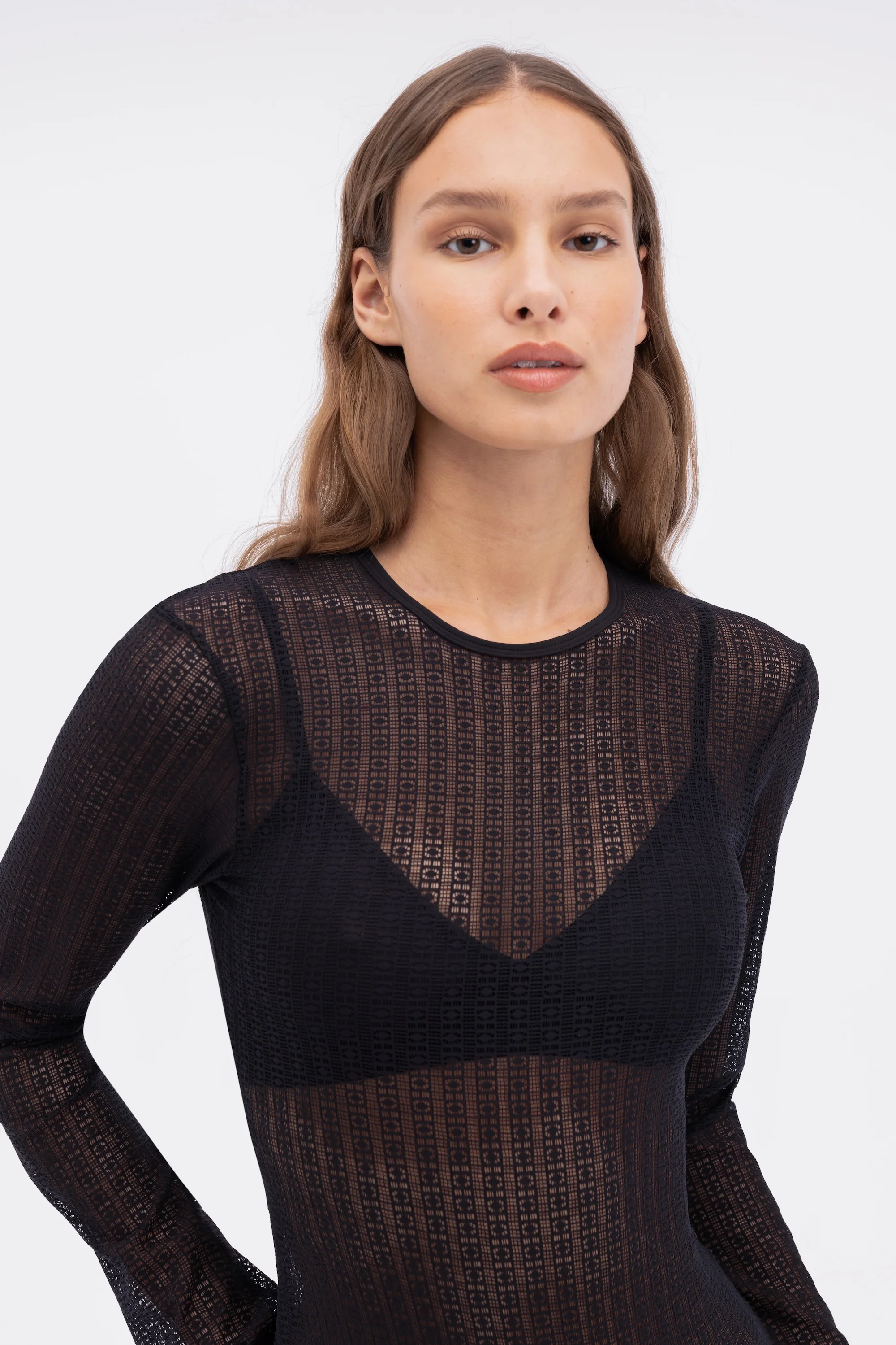 Matrix Long Sleeve Bodysuit | Black - Image 4